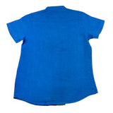 I Do Solid Color Half Sleeve Shirt With Cobalt Buttons For Boys