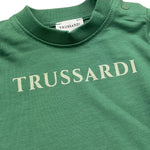 TRUSSARDI t-shirt girocollo tinta unita con stampa Verde per Neonato TIA25014TS VERDE TRUSSARDI 