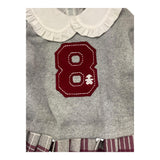 LE BEBE' abito tinta unita con fantasia a righe Grigio per Neonata LBG6080 GRIGIO LE BEBE' 