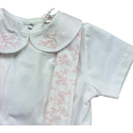 Le Bebe Completo 2 Pezzi Body-Salopette per Neonata LBG6288 BIANCO/ROSA LE BEBE 