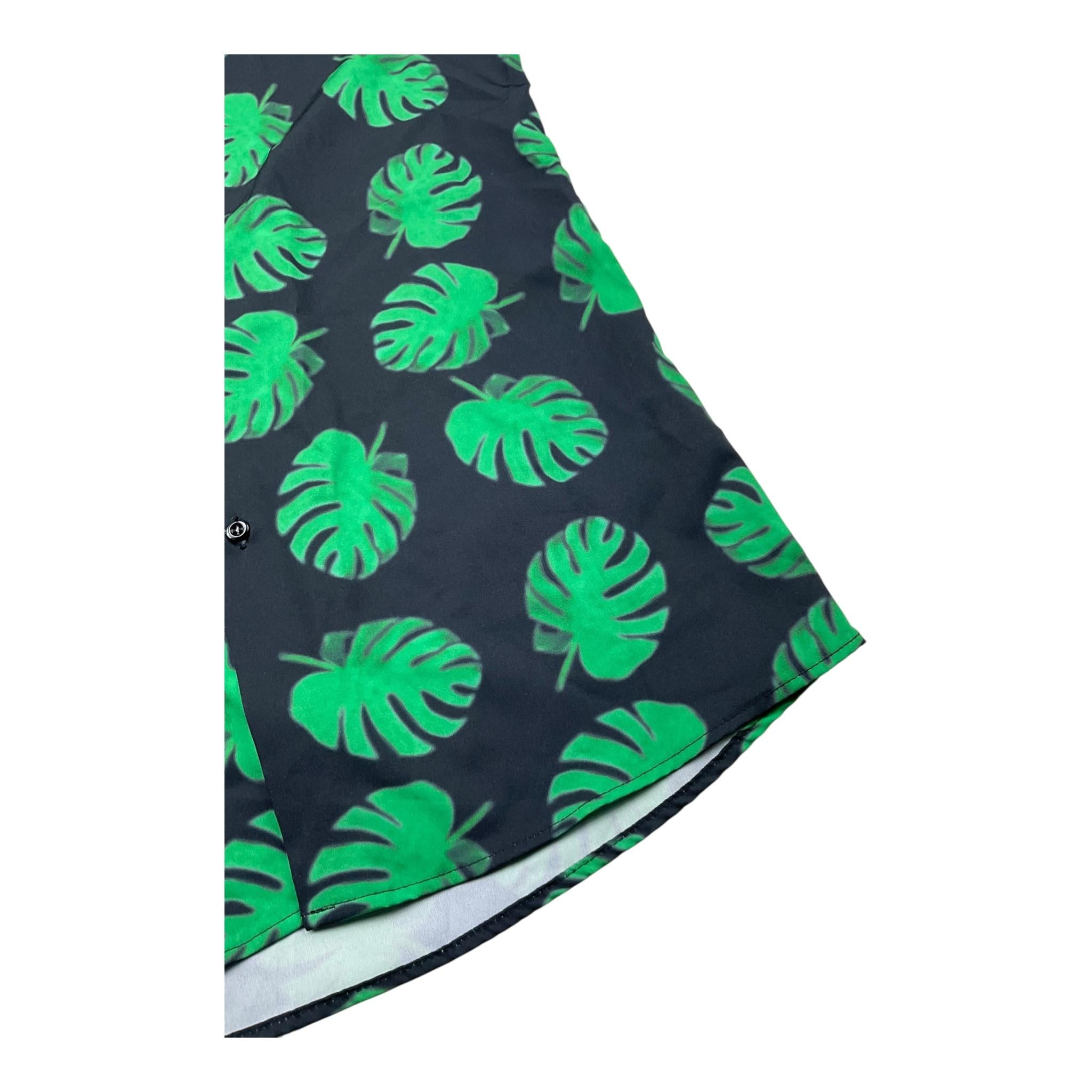 Louis Dieudonne' Camicia Tinta Unita Mezza Manica con Fantasia per Bambino LD01 NERO/VERDE LOUIS DIEUDONNE' 