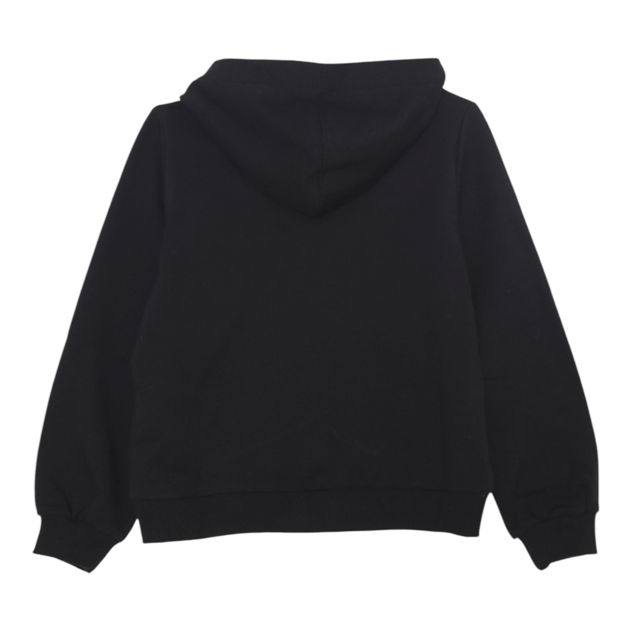 GAELLE felpa chiusa con cappuccio tinta unita cn stampa in contrasto Nero per Bambina 2741F00391 NERO GAELLE 