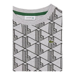 Lacoste T-Shirt Girocollo Tinta Unita con Fantasia per Bambino TJ8411 GRIGIO LACOSTE 