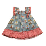 Miranda Plain White Patterned Dress for Baby Girl