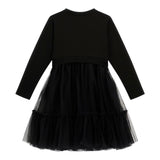GUESS abito manica lunga tinta unita con gonna tulle Nero per Bambina J4YK06KB8R0 NERO GUESS 