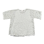 Dondup Camicia Mezza Manica Ricamata con Canotta per Bambina SFCA028 BIANCO DONDUP 