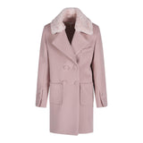FUN & FUN cappotto tinta unita con colletto pelliccia Rosa per Bambina FCJCT15487 ROSA FUN & FUN 