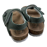 Colors Of California Solid Color Sandals With Contrast Sole Green For Newborn