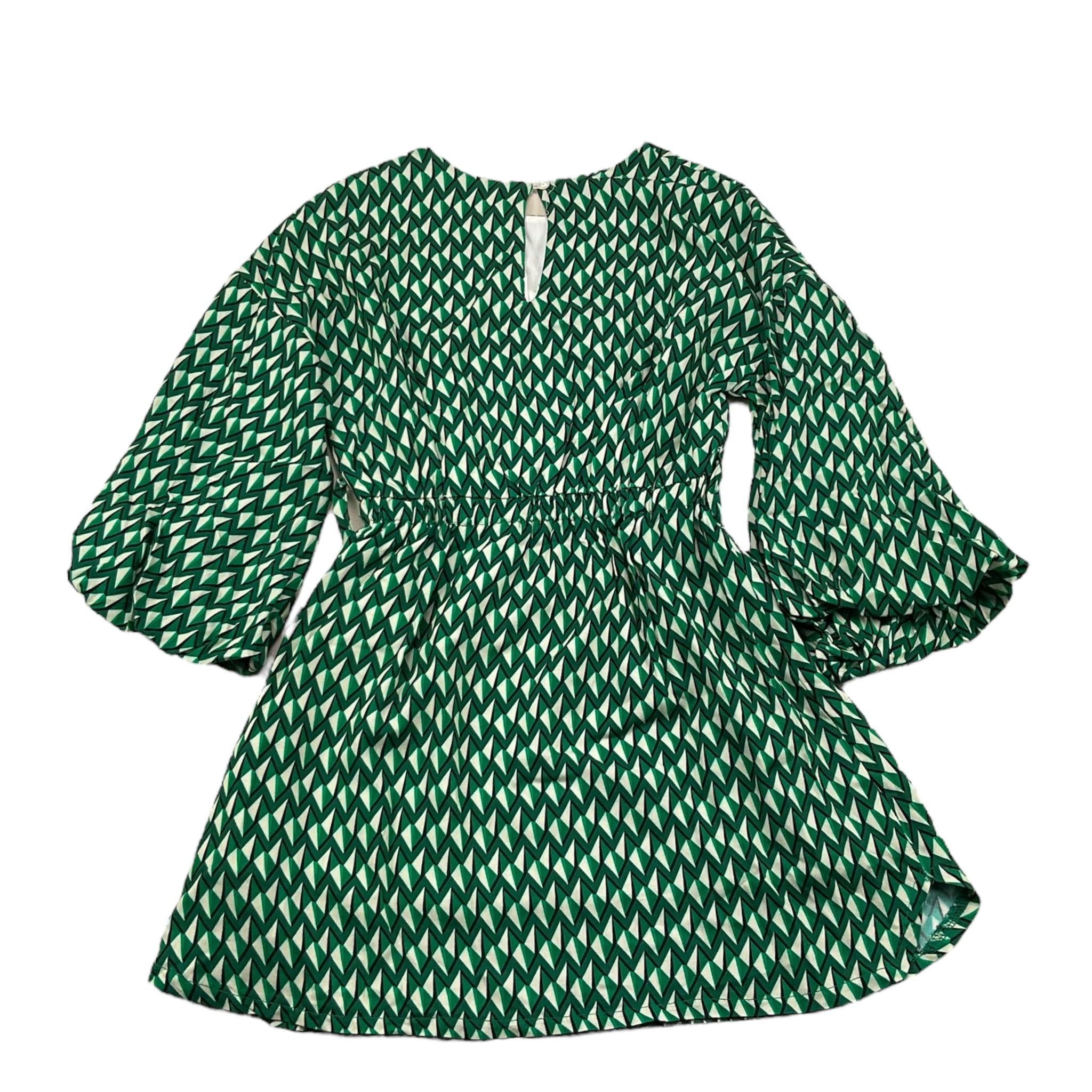 LU LU BY MISS GRANT abito tinta unita con fantasia girocollo Verde per Bambina LL1621 VERDE LU LU BY MISS GRANT 