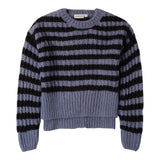 SARABANDA maglia girocollo bicolore fantasia a righe Blu/nero per Bambina A774 BLU/NERO SARABANDA 