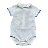 Le Bebe Body Camicia Mezza Manica Tinta Unita per Neonato LBB5375 BIANCO LE BEBE 