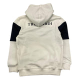 TRUSSARDI felpa chiusa con cappuccio bicolore Bianco/blu per Bambino TBA25056FE BIANCO/BLU TRUSSARDI 
