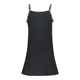 Calvin Klein Black Logo Strapless Dress For Girls