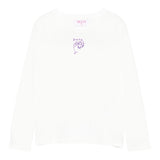 EMILIO PUCCI shirt girocollo tinta unita con stampa in contrasto Panna per Bambina PV8A30 PANNA EMILIO PUCCI 