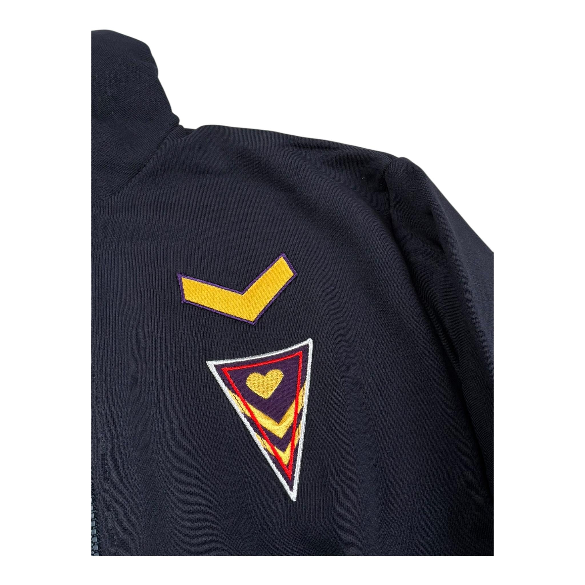 Marni Felpa con Zip E Cappuccio Tinta Unita con Ricami per Bambino M01406 BLU MARNI 