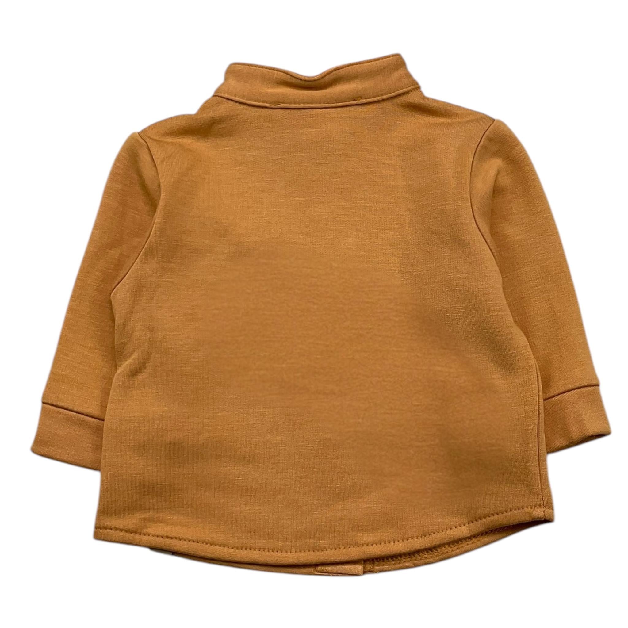 BAMBOOM+BABIES shirt tinta unita con bottoni modello camicia Senape per Bambino 408AJ SENAPE BAMBOOM+BABIES 