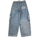 Iceberg Jeans Tinta Unita Modello Cargo per Bambina PTICE5150J BLU ICEBERG 