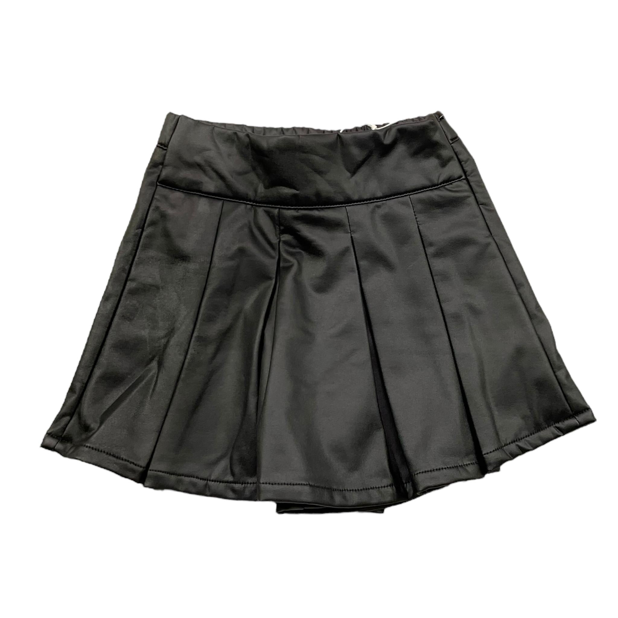 LOSAN short in ecopelle tinta unita Nero per Bambina LKGA00403 NERO LOSAN 