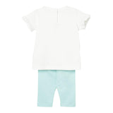 Liu Jo Completo 2 Pezzi T-Shirt-Leggins per Neonata HA5061 BIANCO/VERDE ACQUA LIU JO 