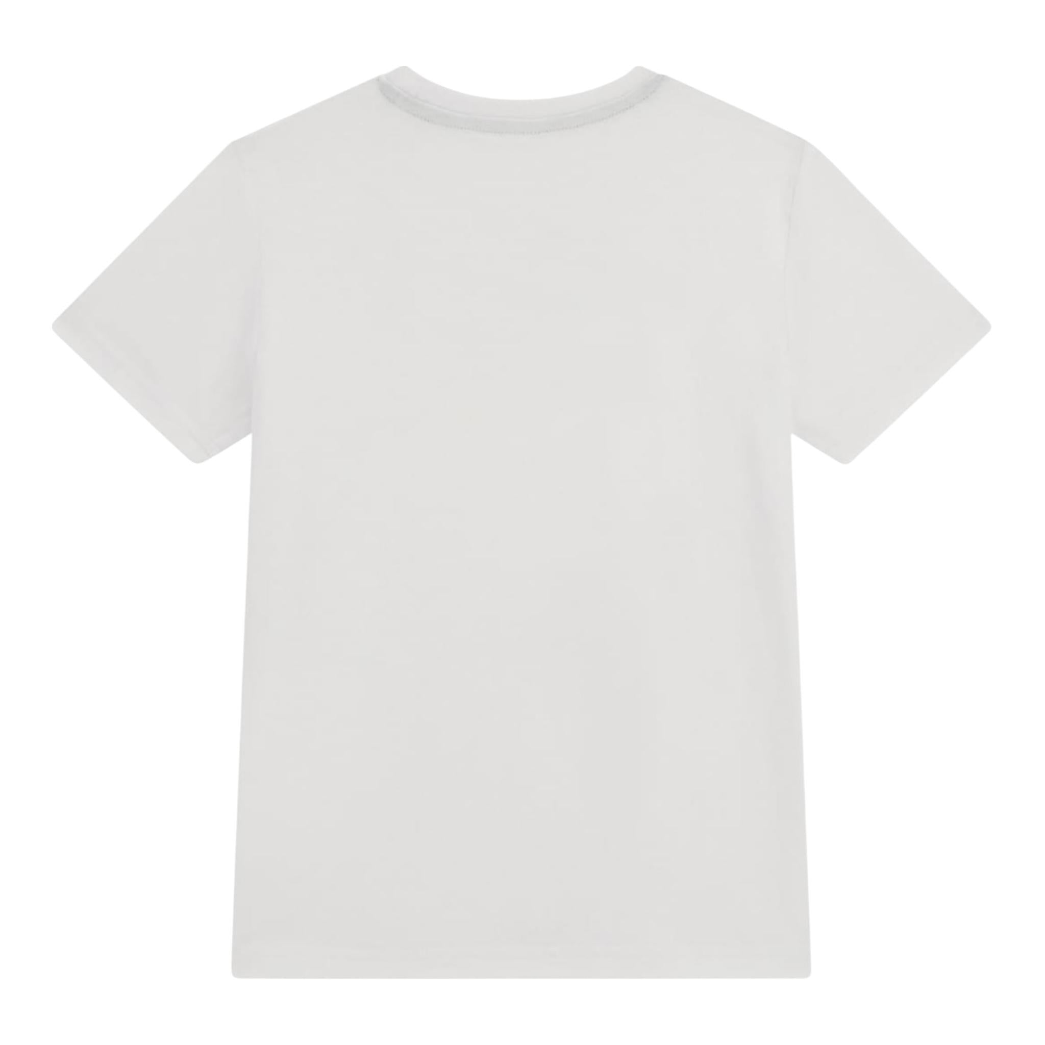 Guess T-Shirt Girocollo Tinta Unita con Stampa per Bambino L5RI12K8HM4 BIANCO GUESS 
