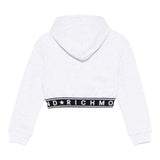 John Richmond Felpa Tinta Unita con Cappuccio E Elastico per Bambina RGP25111FE GRIGIO JOHN RICHMOND 