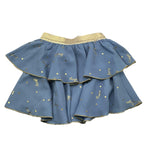 LIU JO gonna tinta unita con stampe logo Azzurro per Neonata KF4050N AZZURRO LIU JO 