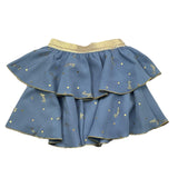 LIU JO gonna tinta unita con stampe logo Azzurro per Neonata KF4050N AZZURRO LIU JO 