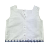 Etro Top Giromanica Solid Color With Embroidery White For Girls