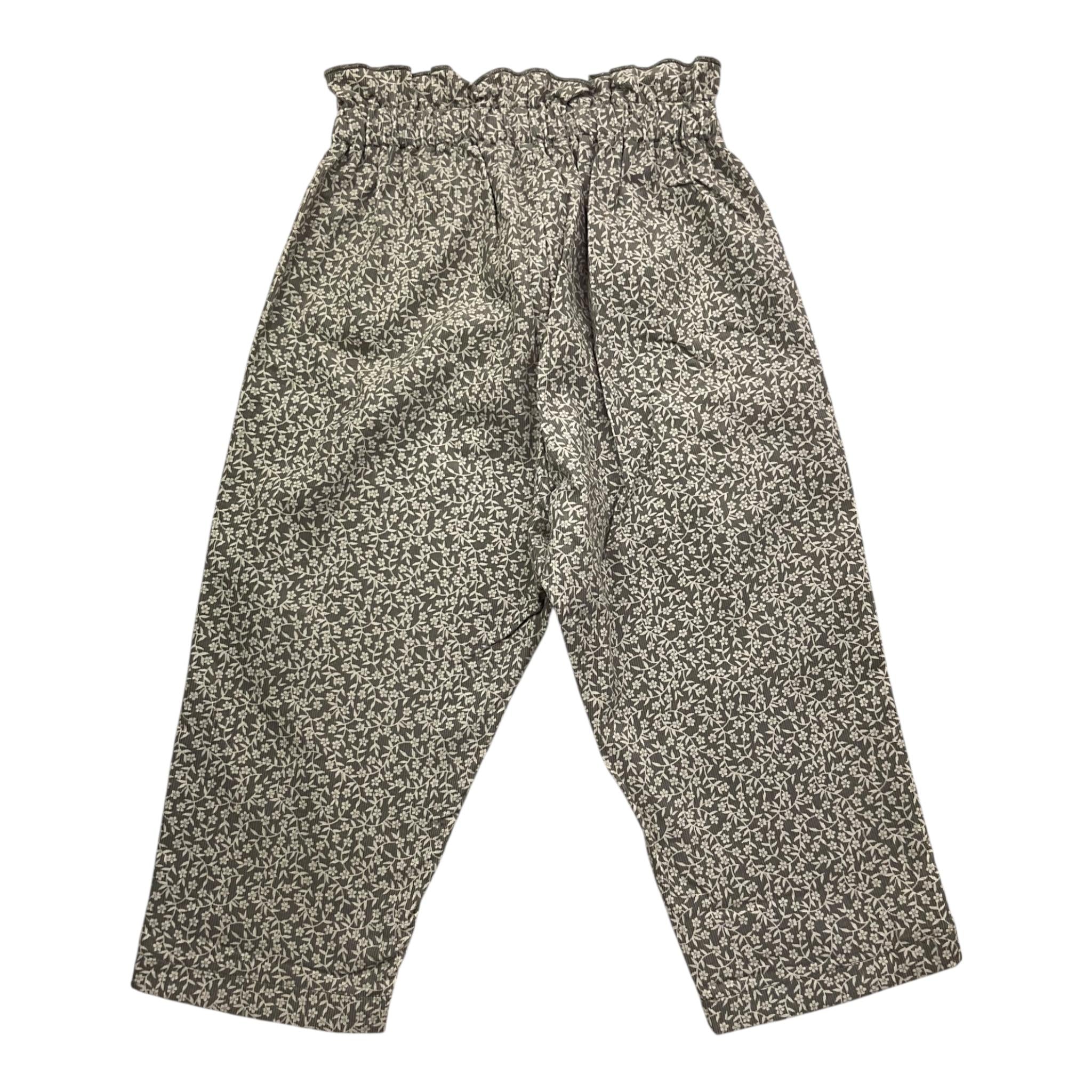 TEDDY E MINOU pantalone tinta unita con fantasia fiori Grigio per Bambina I24PT013V0000 GRIGIO TEDDY E MINOU 