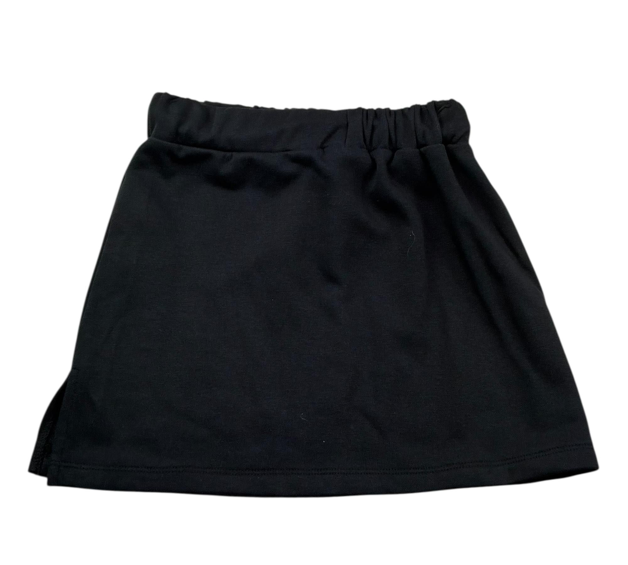 John Richmond Gonna Tinta Unita con Stampa per Bambina RGP26021GO NERO JOHN RICHMOND 