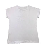 Yours Girl T-Shirt Crew Neck Solid Color With Print White For Girls