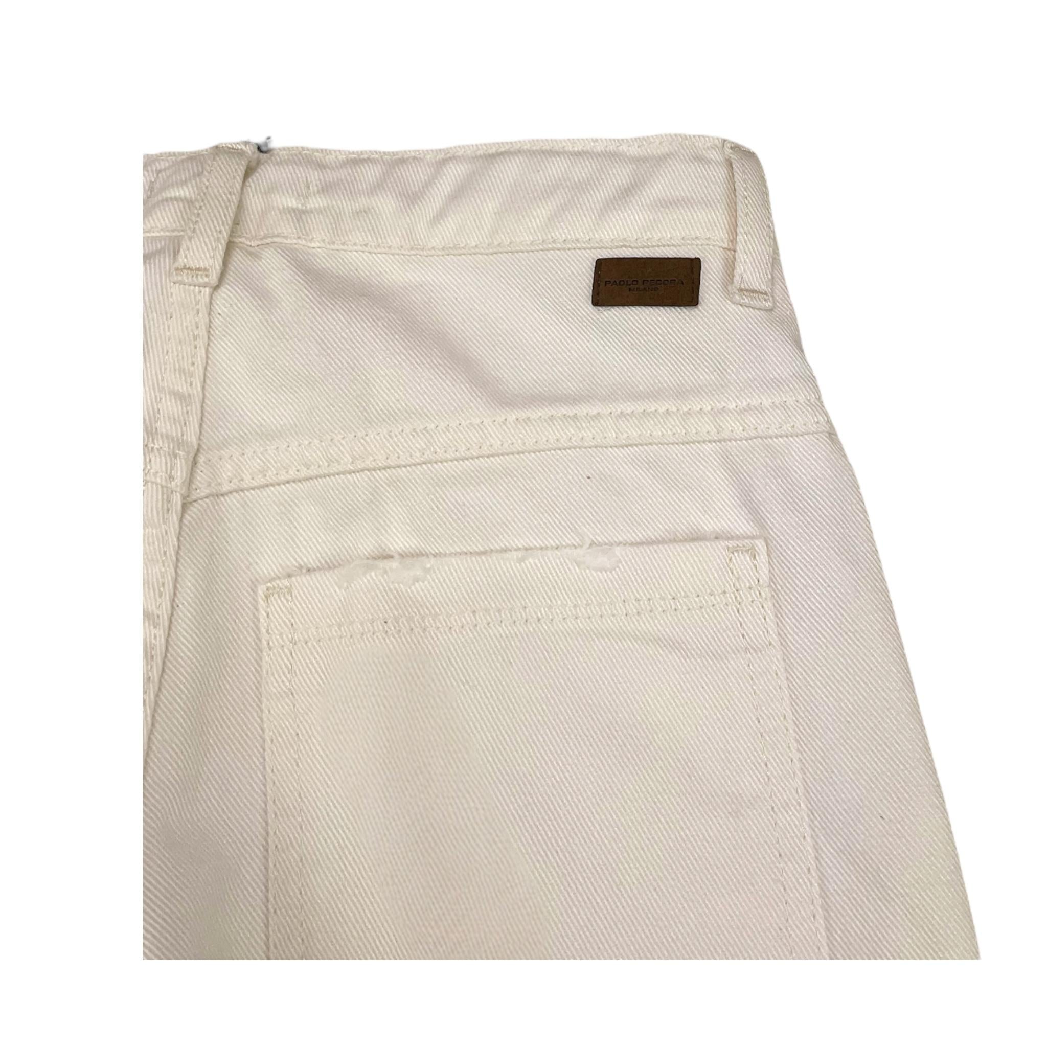 Paolo Pecora Jeans Tinta Unita con Girovita Regolabile per Bambino PP3977 BIANCO PAOLO PECORA 