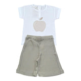 Babyvip Completo 2 Pezzi T-Shirt-Short Bicolore per Neonata T7217 BIANCO BABYVIP 