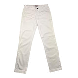 Cesare Paciotti Plain Trousers With Adjustable Waist White For Boys