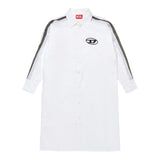 DIESEL abito modello camicia tinta unita con logo Bianco per Bambina J01939 BIANCO DIESEL 
