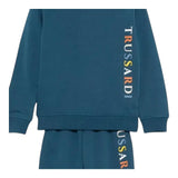 TRUSSARDI completo 2pz felpa-pantalone tinta unita Blu per Neonato TIA24121CFXX BLU TRUSSARDI 