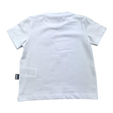 Daniele Alessandrini Solid Color Crew Neck T-Shirt with White Print for Newborns