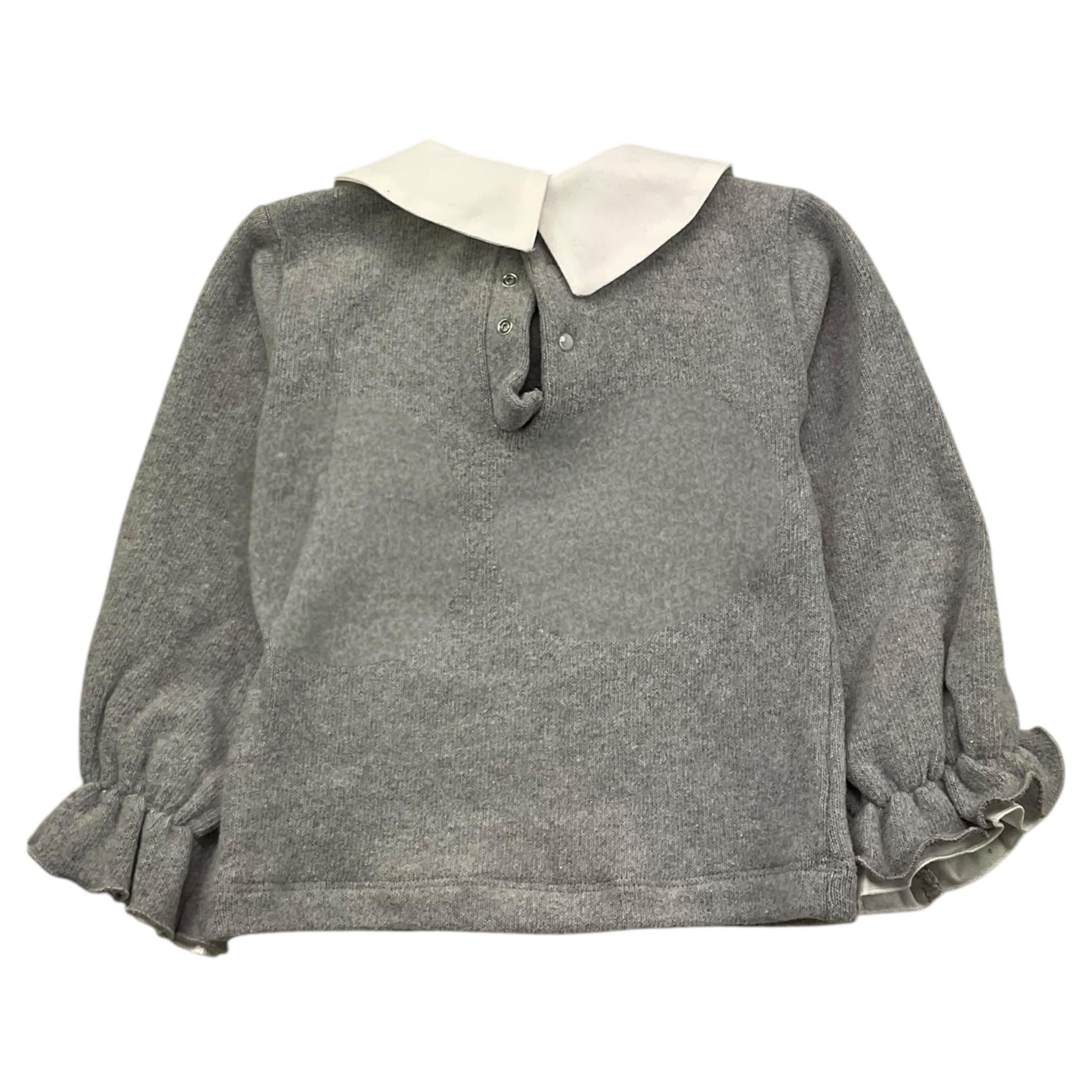 LE BEBE' maglia tinta unita cn colletto in contrasto Grigio per Neonata LBG6144 GRIGIO LE BEBE' 