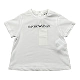 Emporio Armani T-Shirt tinta unita con Stampa Bianco per Neonato 8NHTN5 BIANCO EMPORIO ARMANI 