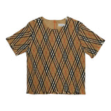 Burberry T-Shirt Girocollo Tinta Unita con Fantasia per Neonata 8100073N BEIGE BURBERRY 