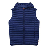 Save The Duck Giubbino Tinta Unita Modello Smanicato con Zip per Bambino J80649X BLU SAVE THE DUCK 