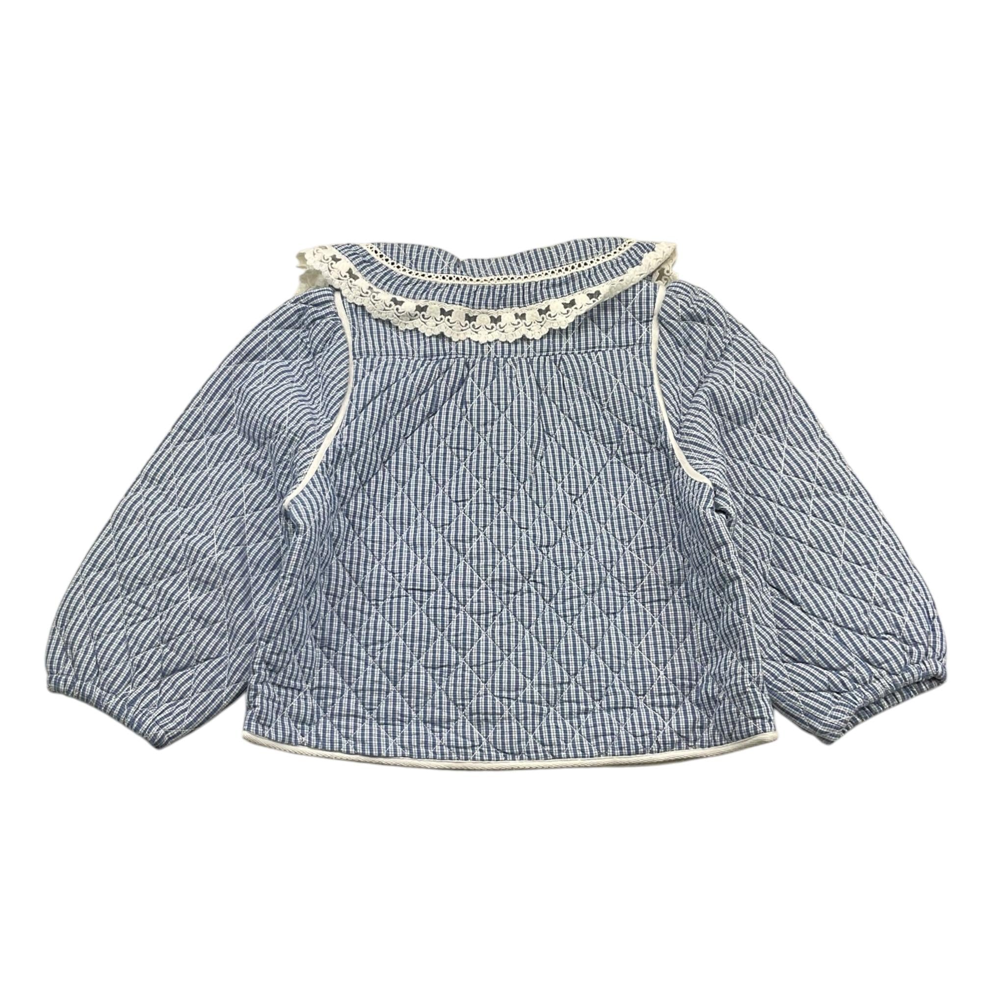 LOUISE MISHA giacca tinta unita con bottoni e ricami Azzurro per Bambina GRIW24JO242 AZZURRO LOUISE MISHA 