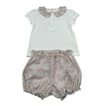 Malvi & Co Completo 2 Pezzi T-Shirt-Culotte Bianco per Neonata SCCI167CAJJ BIANCO MALVI & CO 