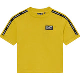 Emporio Armani T-Shirt Girocollo Tinta Unita con Logo per Bambino 7B000054 SENAPE EMPORIO ARMANI 