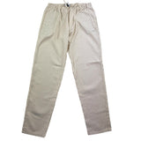 Emporio Armani Solid Color Pants With Elastic Waist And Ivory Striped Pattern For Boys