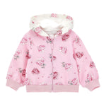 MONNALISA felpa con zip e cappuccio tinta unita cn cappuccio in contrasto Rosa per Bambina 39D800J ROSA MONNALISA 