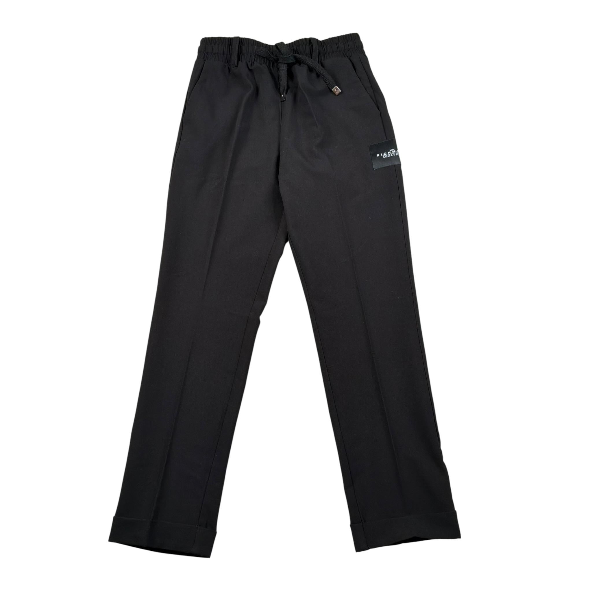 John Richmond Pantalone Tinta Unita con Elastico In Vita per Bambino RBP25227PAX NERO JOHN RICHMOND 