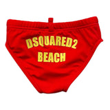 Dsquared2 Costume Model Bermuda Solid Color With Red Logo For Newborn