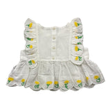 Stella Mccartney Camicia Giromanica Tinta Unita con Stampa per Bambina TU5A31 BIANCO STELLA McCARTNEY 