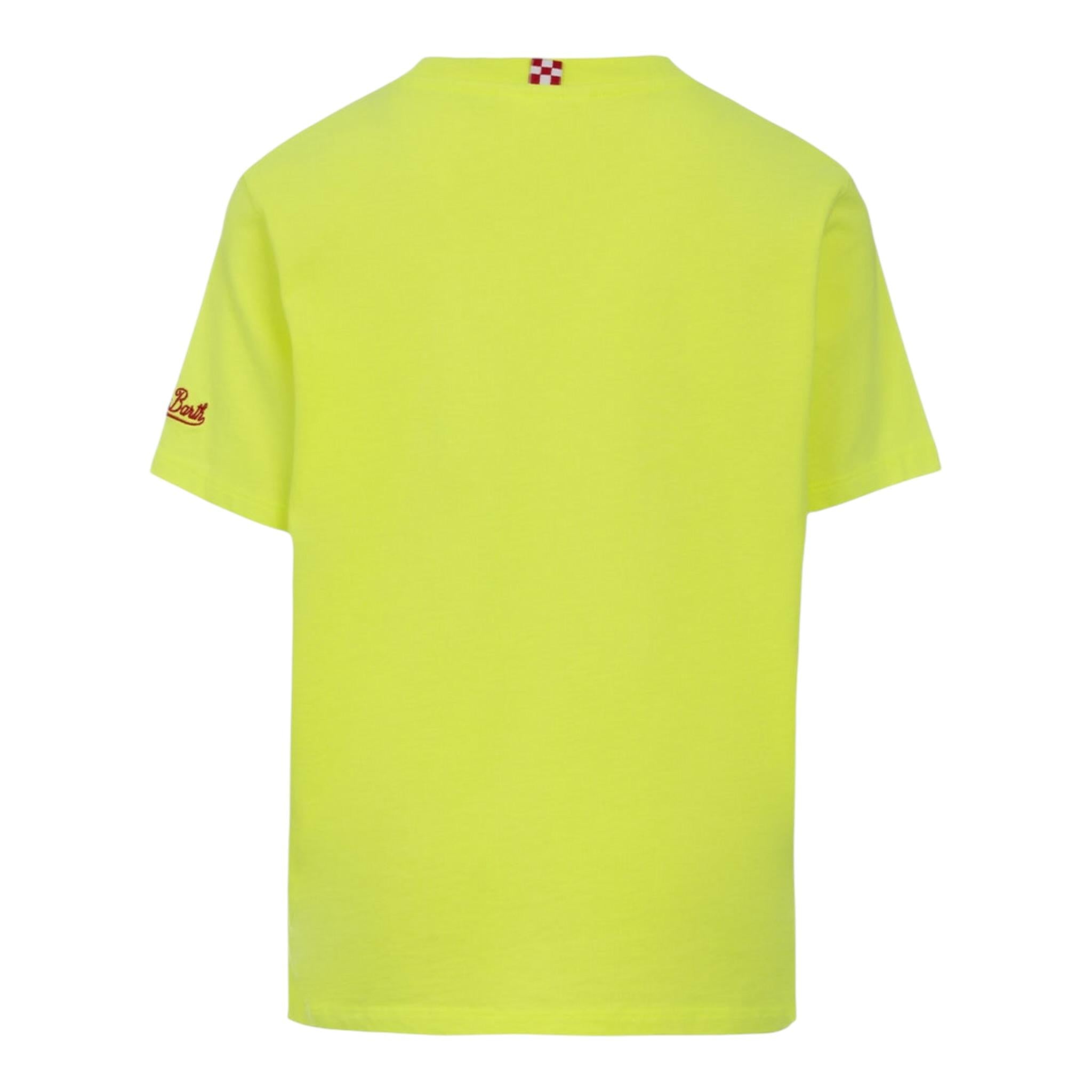 Saint Barth T-Shirt Girocollo Tinta Unita con Stampa per Bambino SPIDERMAN94 GIALLO FLUO SAINT BARTH 